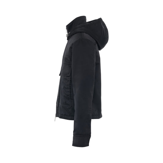 Officer Hooded Jacket in Black