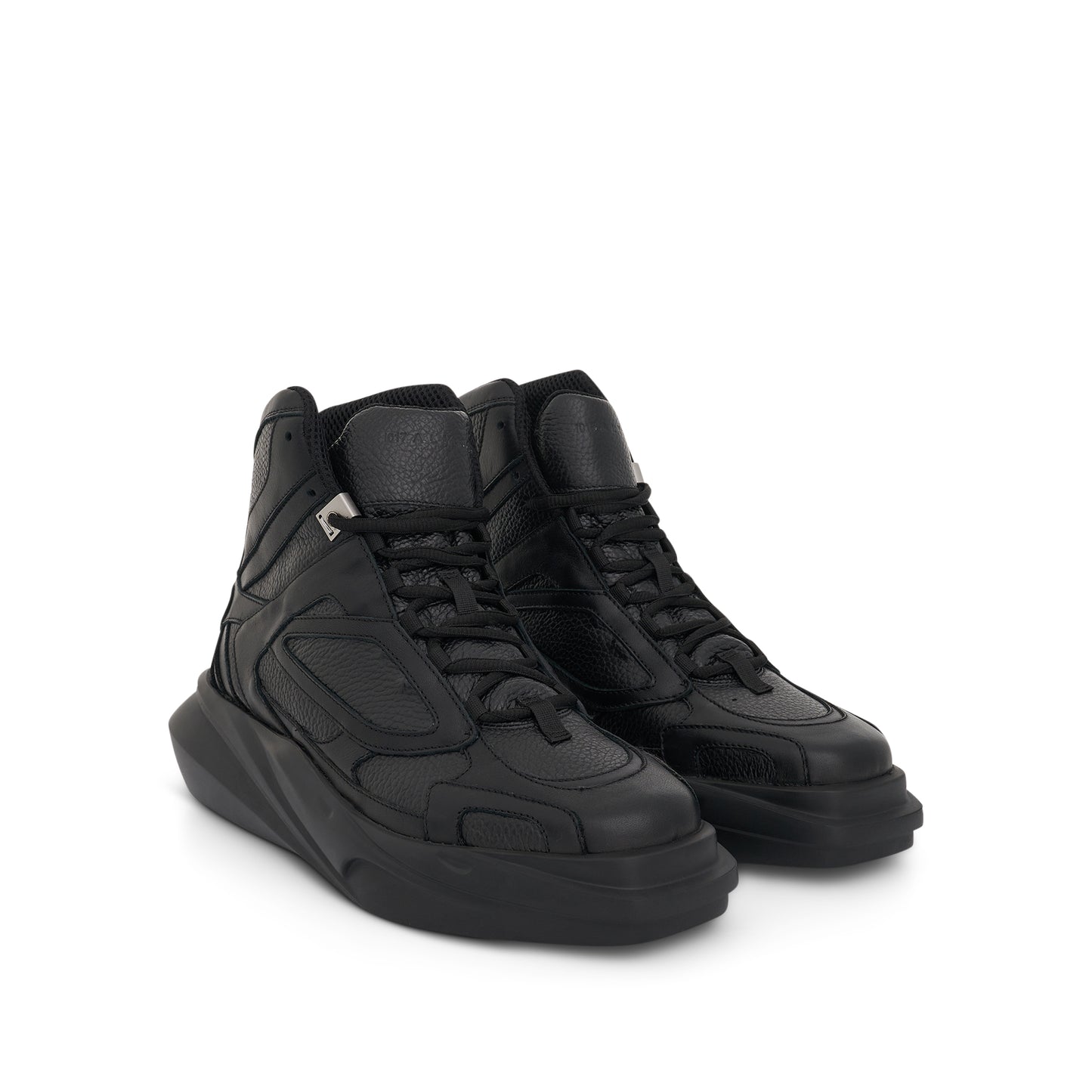 High Top Mono Hiking Sneaker in Black