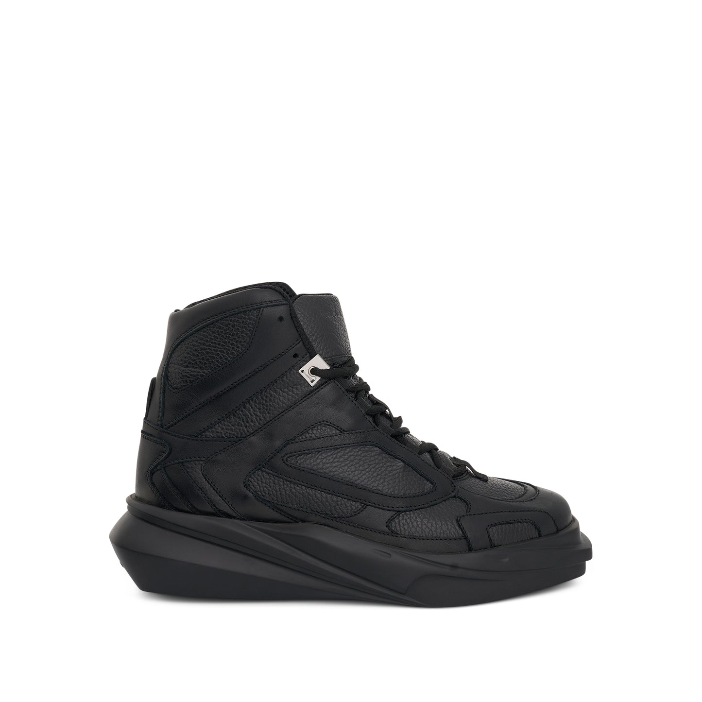 High Top Mono Hiking Sneaker in Black
