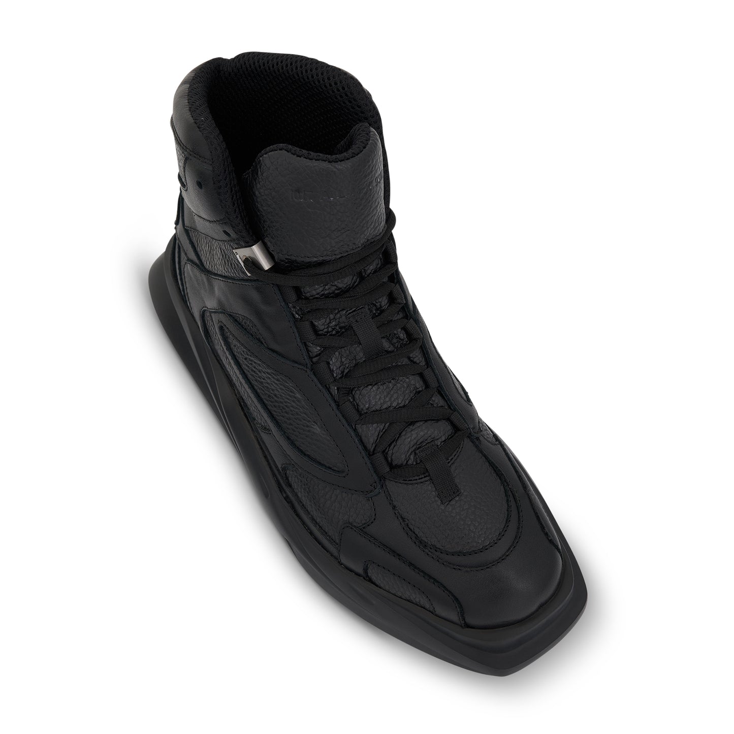 High Top Mono Hiking Sneaker in Black