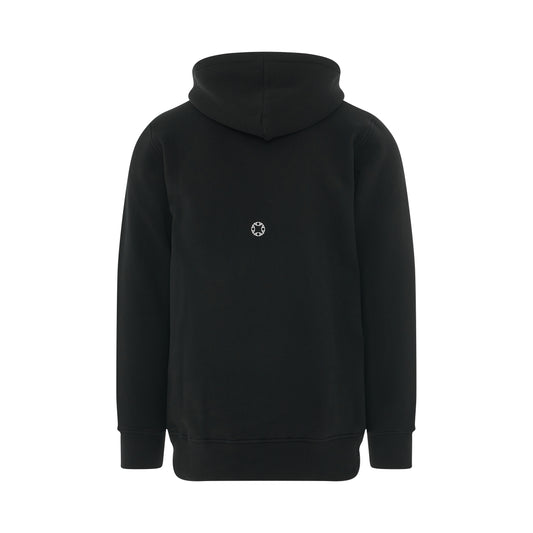 Classic Printed Logo Hoodie in Black