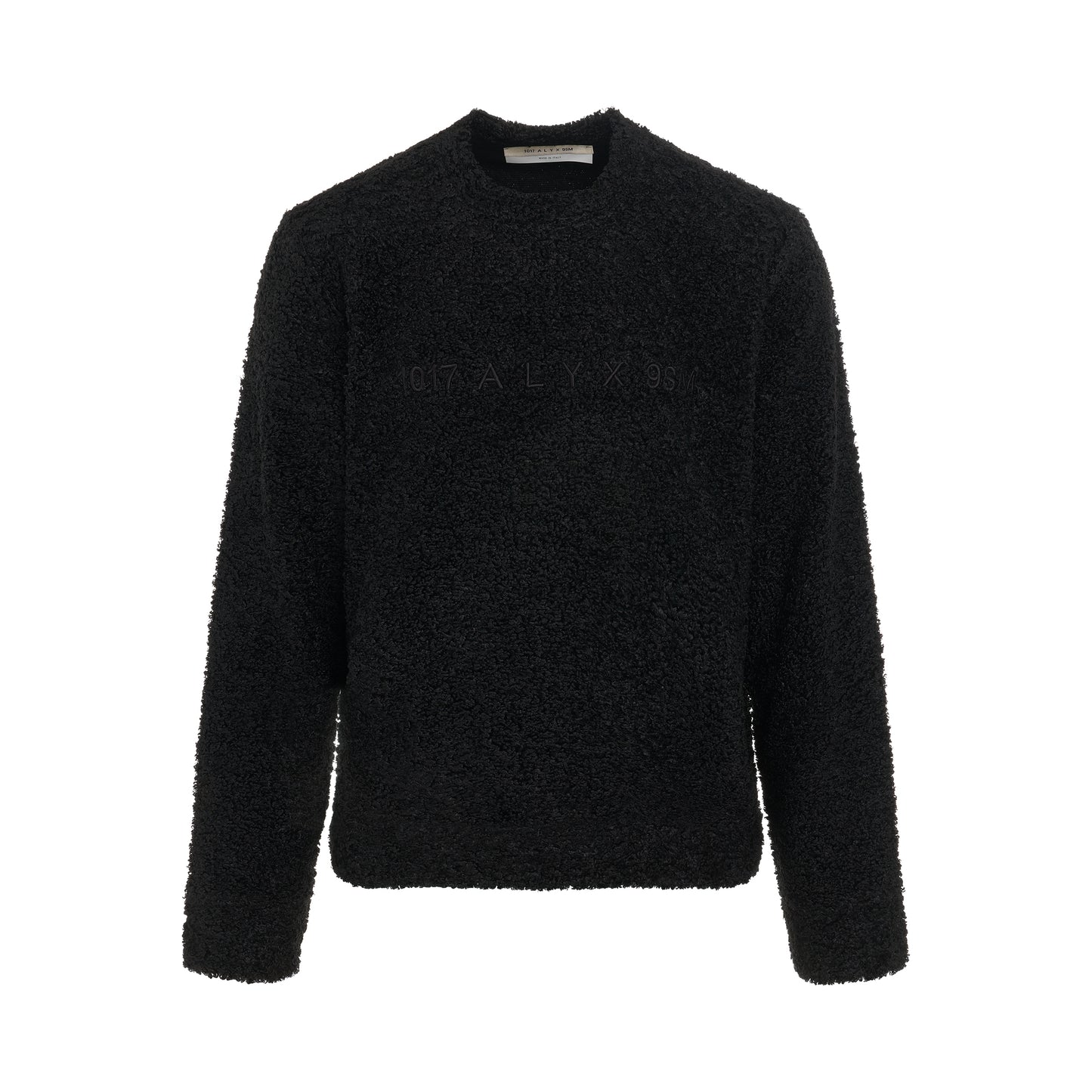 Boucle Logo Crewneck Sweater in Black