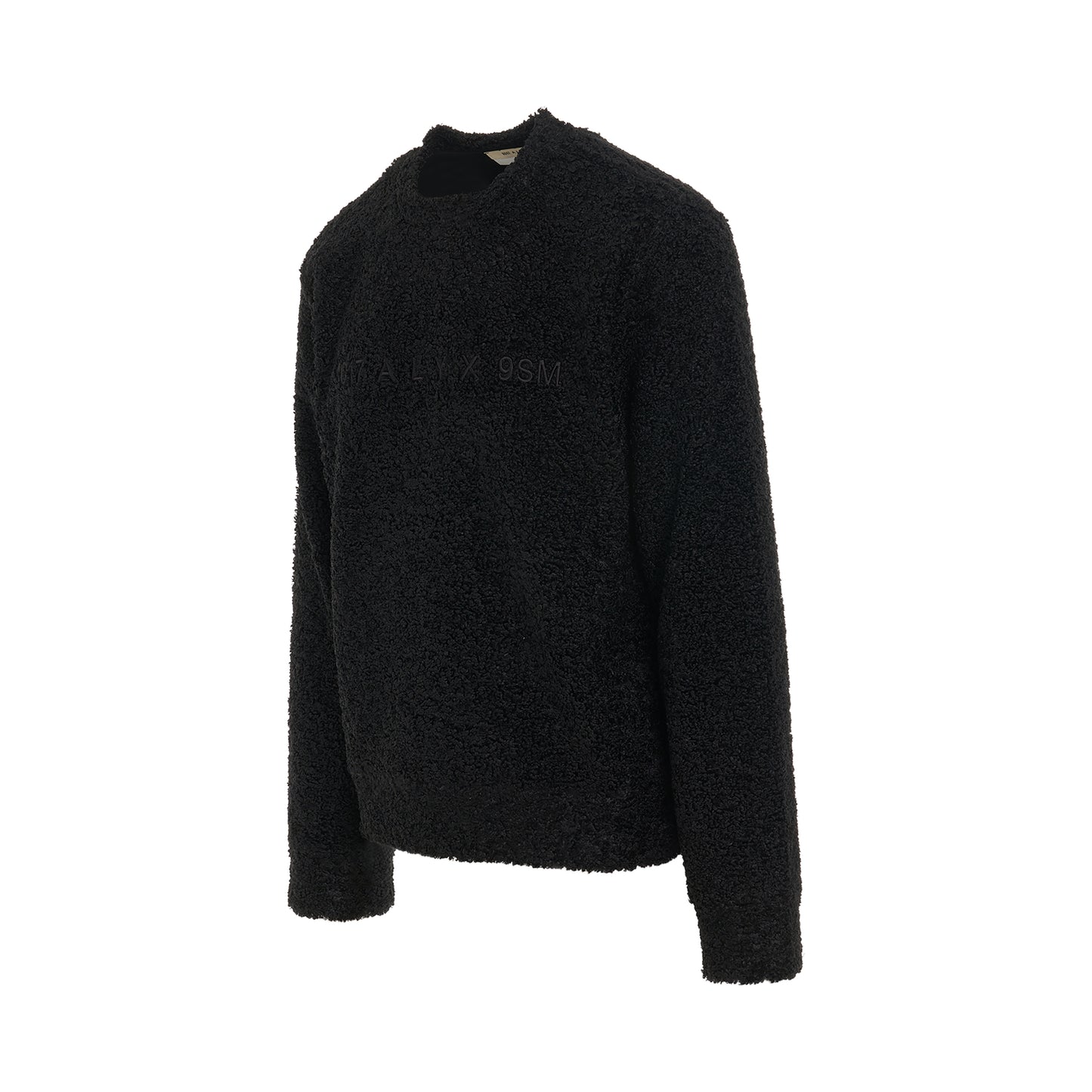 Boucle Logo Crewneck Sweater in Black