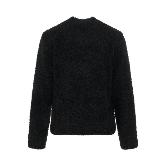 Boucle Logo Crewneck Sweater in Black