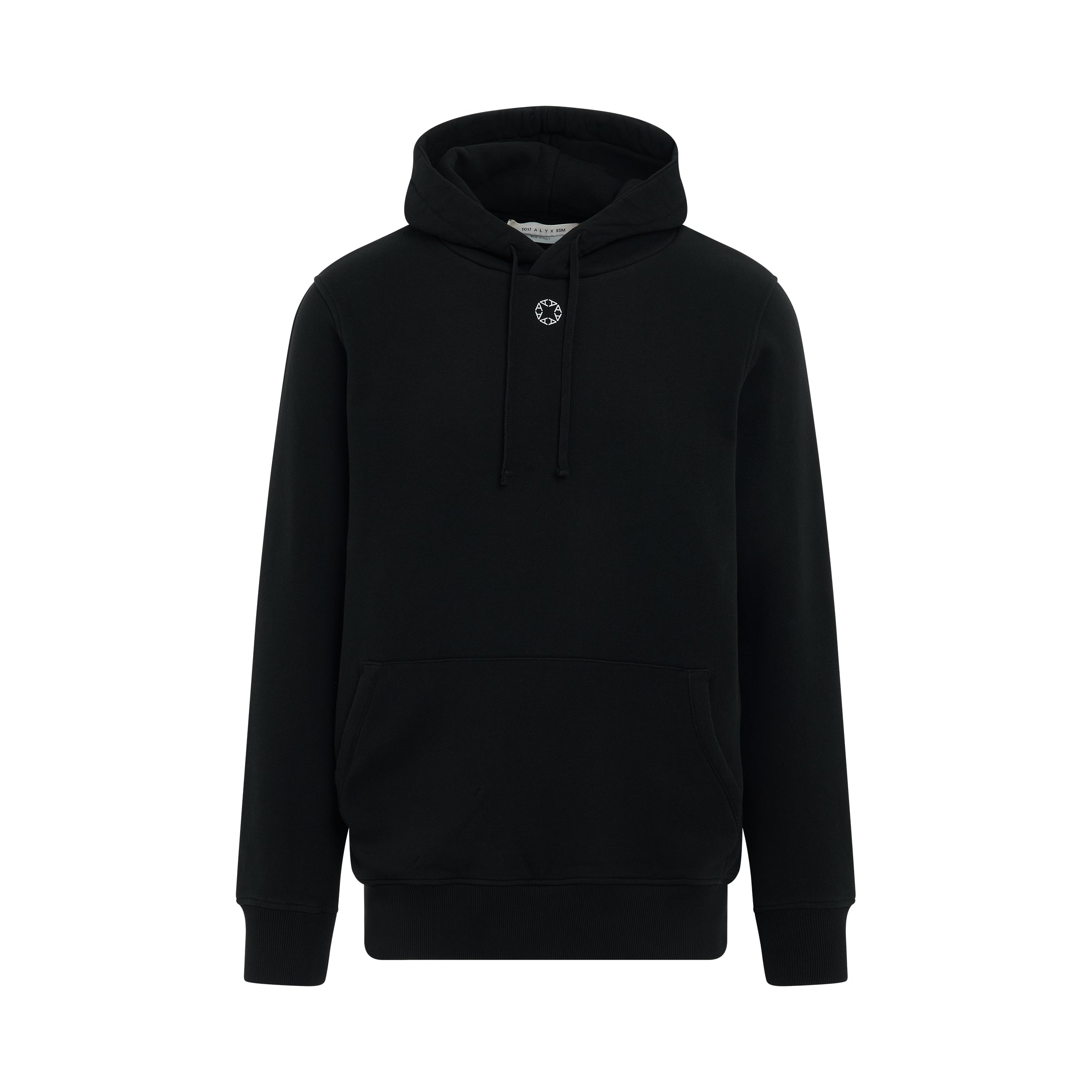 Printed Logo Hoodie in Black