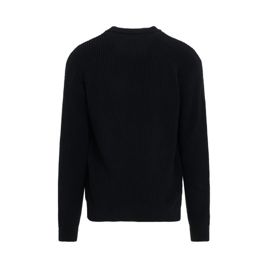 Patch Pocket  Knit in Black