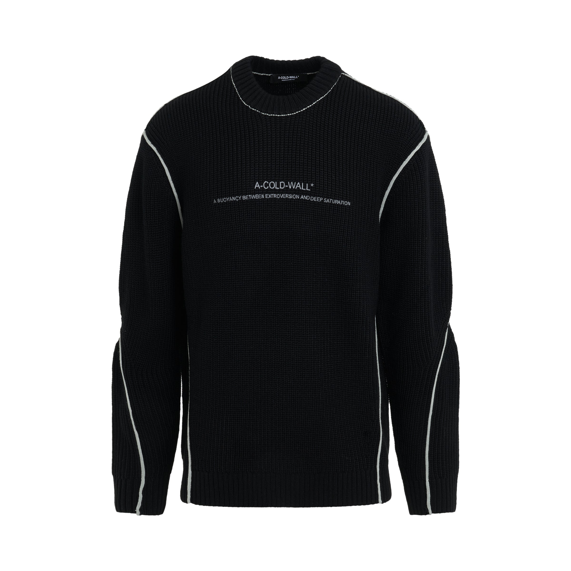 Dialouge Knit Crewneck in Black