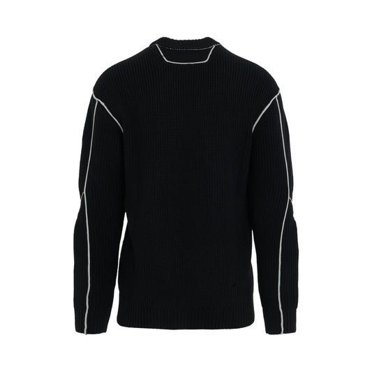 Dialouge Knit Crewneck in Black