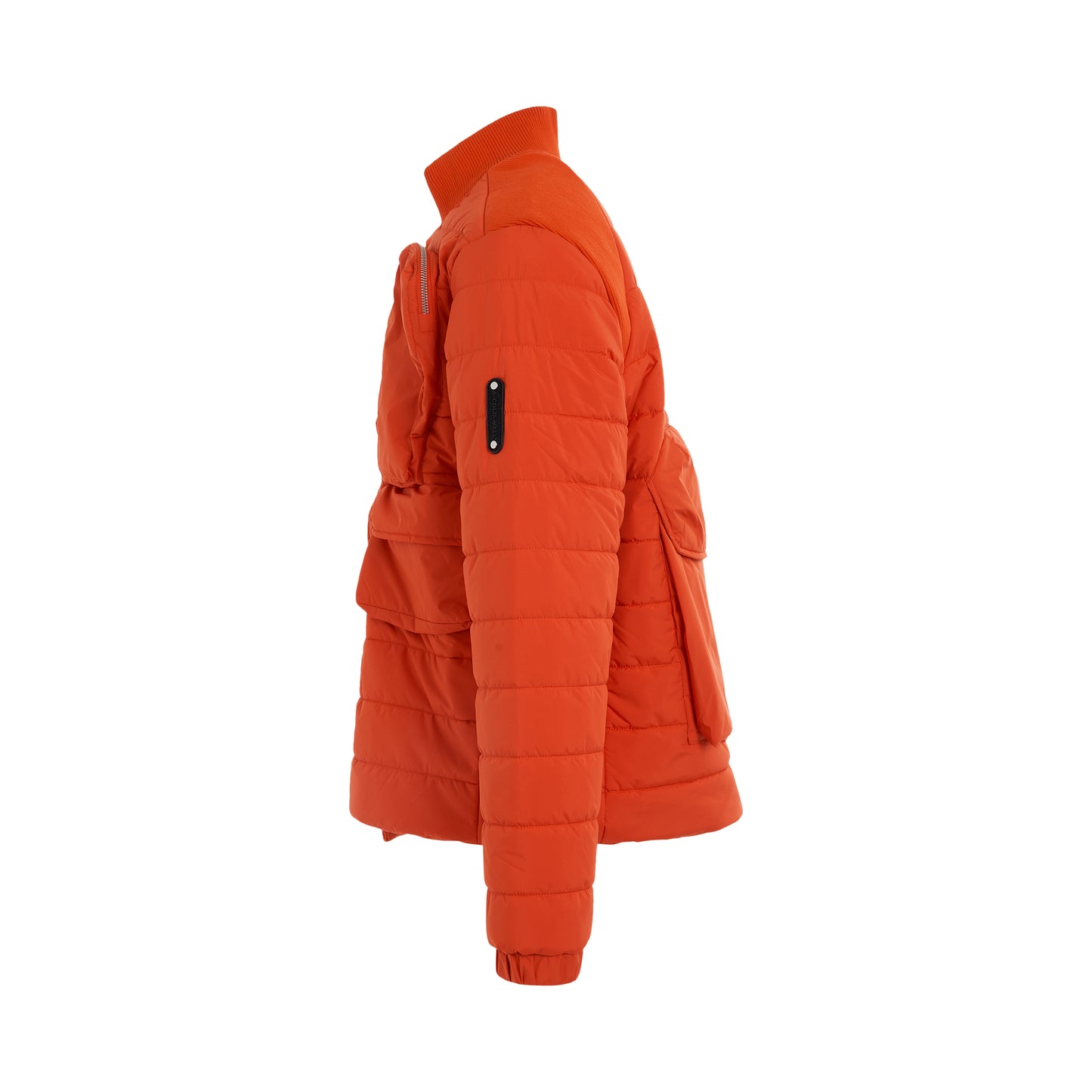 Asymmetric Padded Jacket in Volt Red
