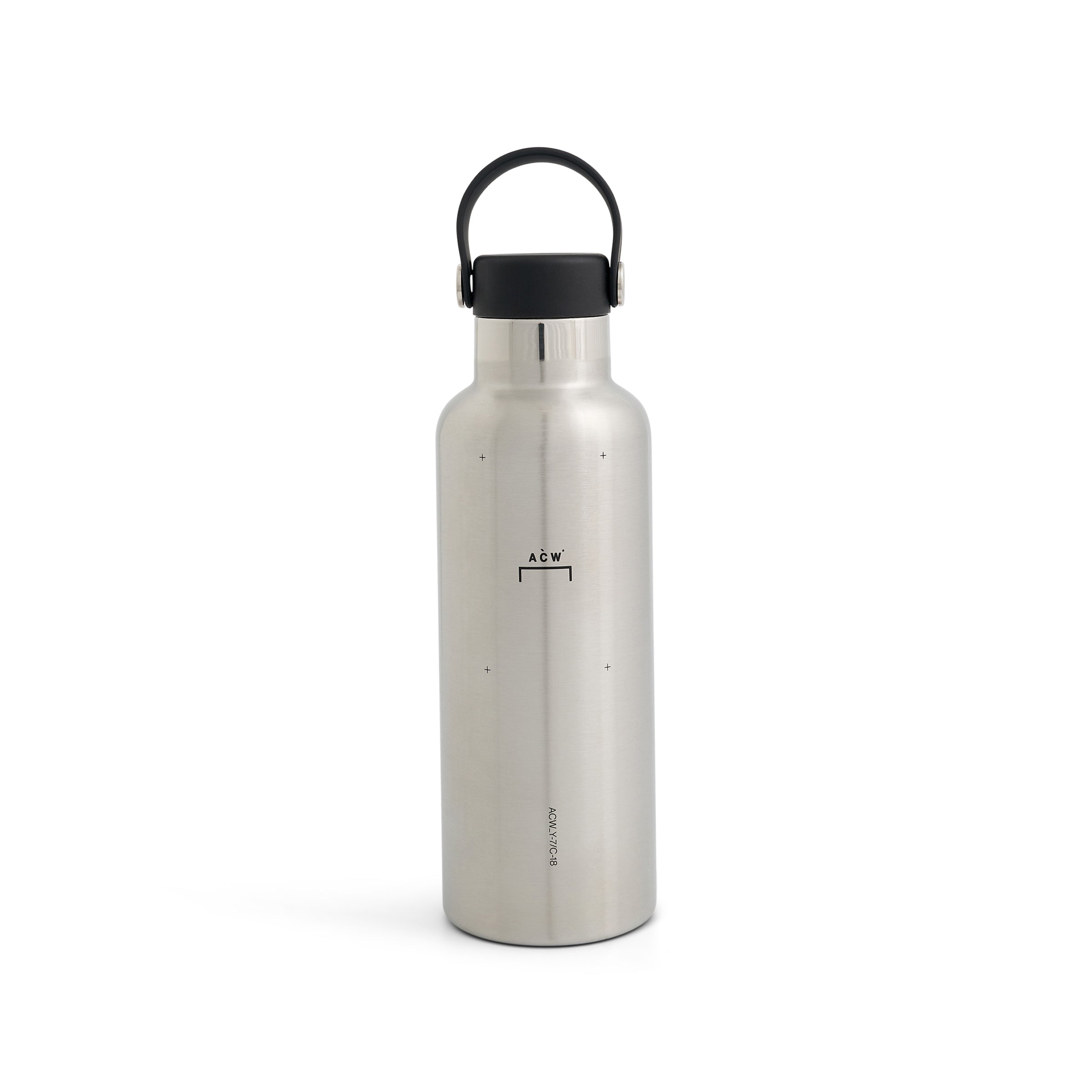 Bracket Water Flask in Brushed Silver