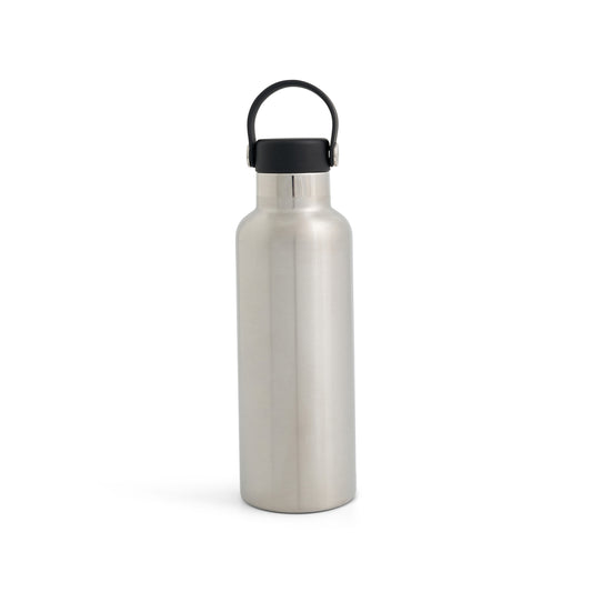 Bracket Water Flask in Brushed Silver