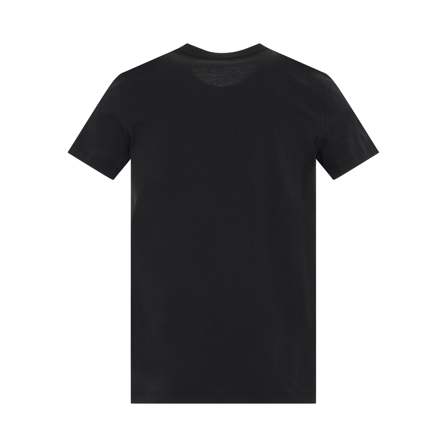 Logo Flock Classic Fit T-Shirt in Black/White