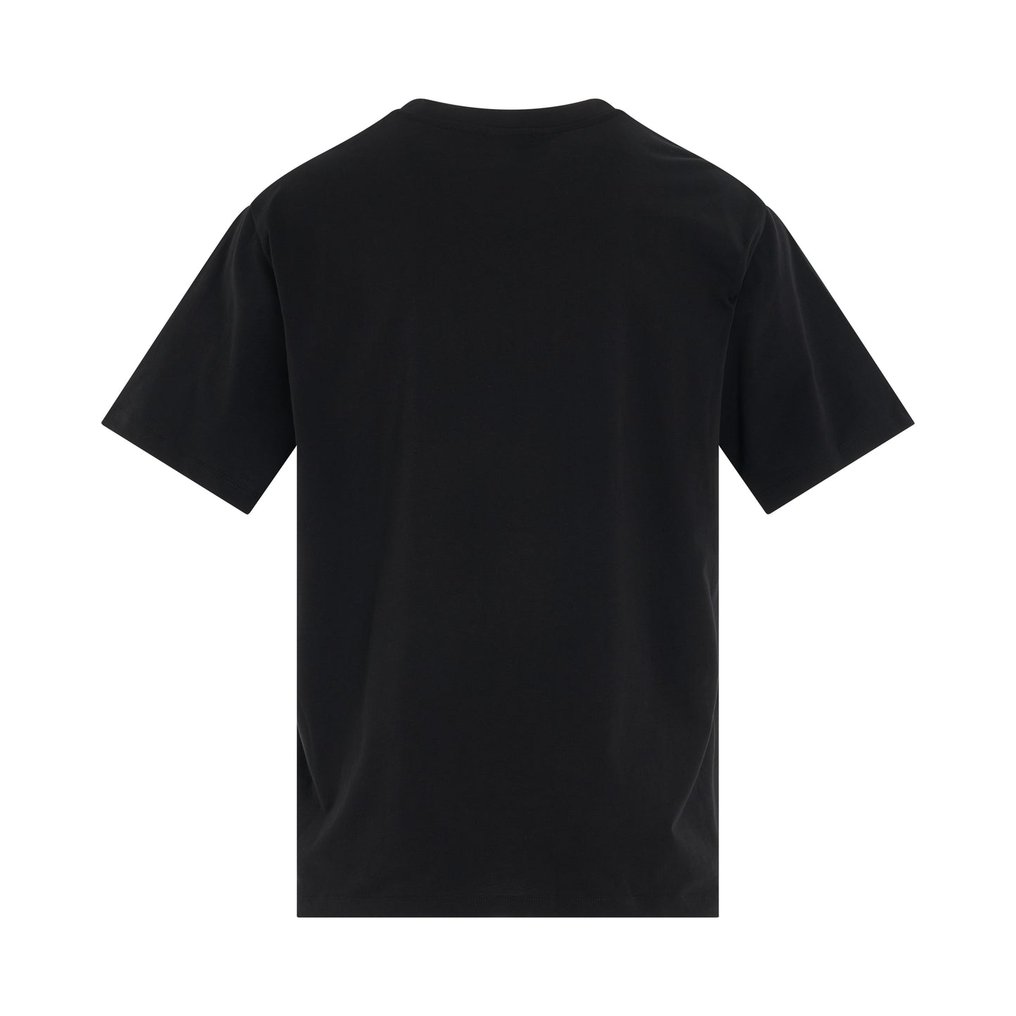 Logo Printed Straight Fit T-shirt in Black/White