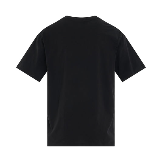 Logo Printed Straight Fit T-shirt in Black/White