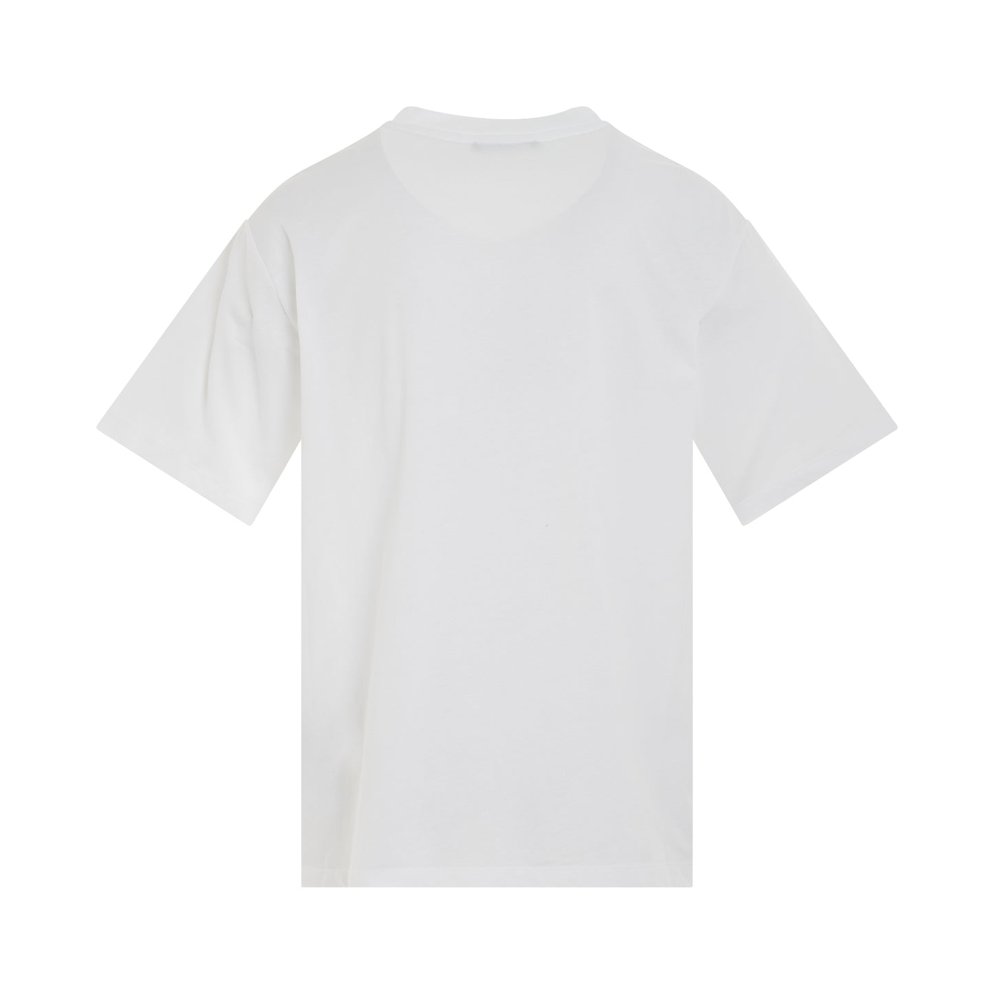 Logo Printed Straight Fit T-shirt in White/Black