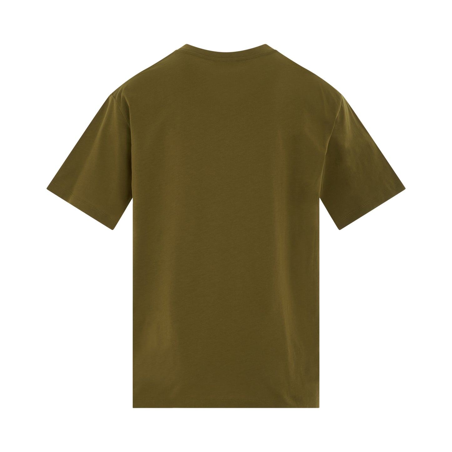 Logo Printed Straight Fit T-shirt in Khaki/Off White