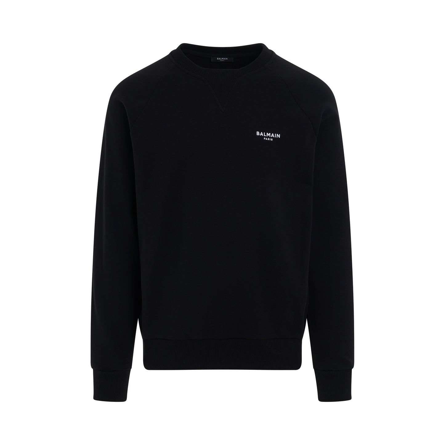 Flock Logo Sweatshirt in Black/White