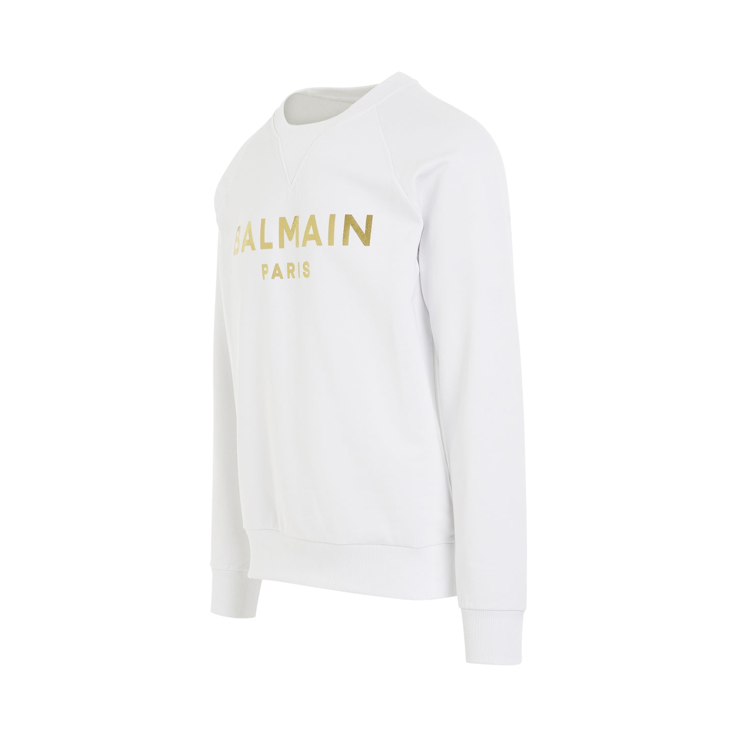 Foil Sweatshirt in White/Gold