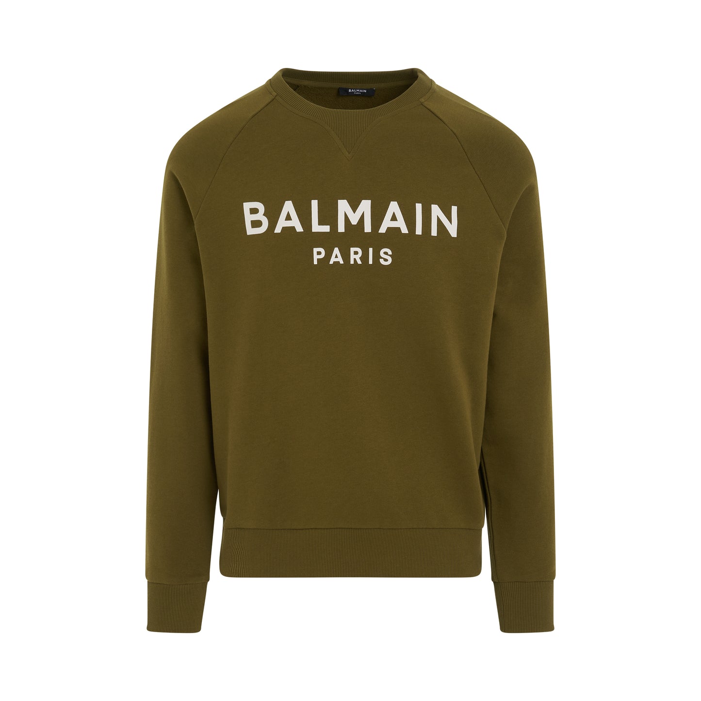 Logo Printed Sweatshirt in Khaki/Off White