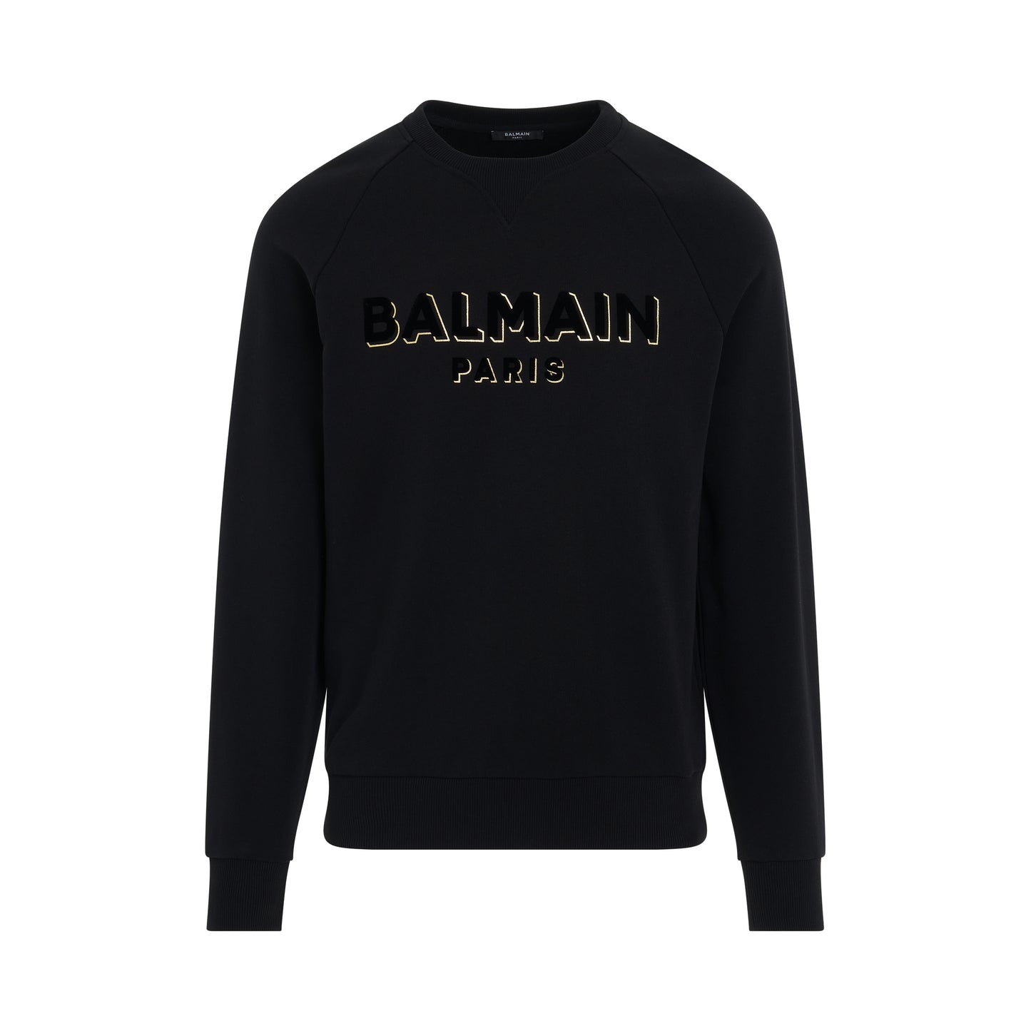 Flock & Foil Sweatshirt in Black/Gold