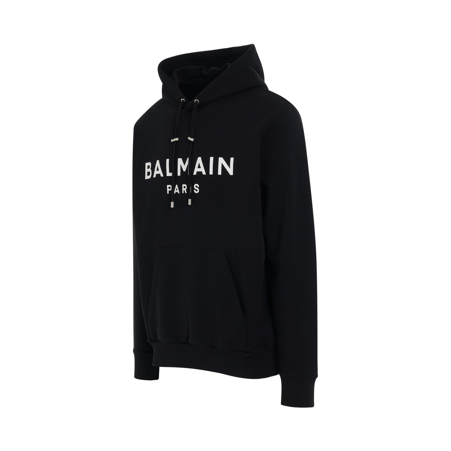 Logo Printed Hoodie in Black/White