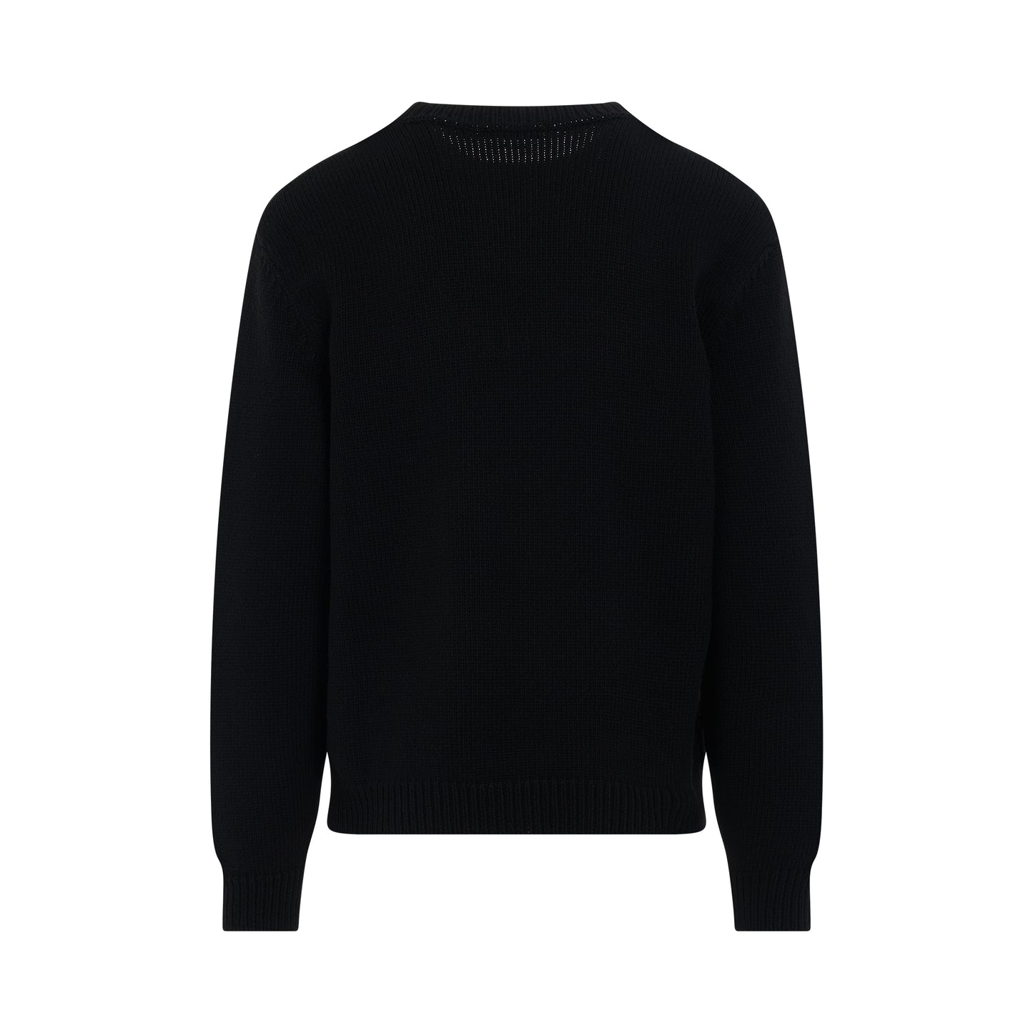 Merino Crewneck in Black/White