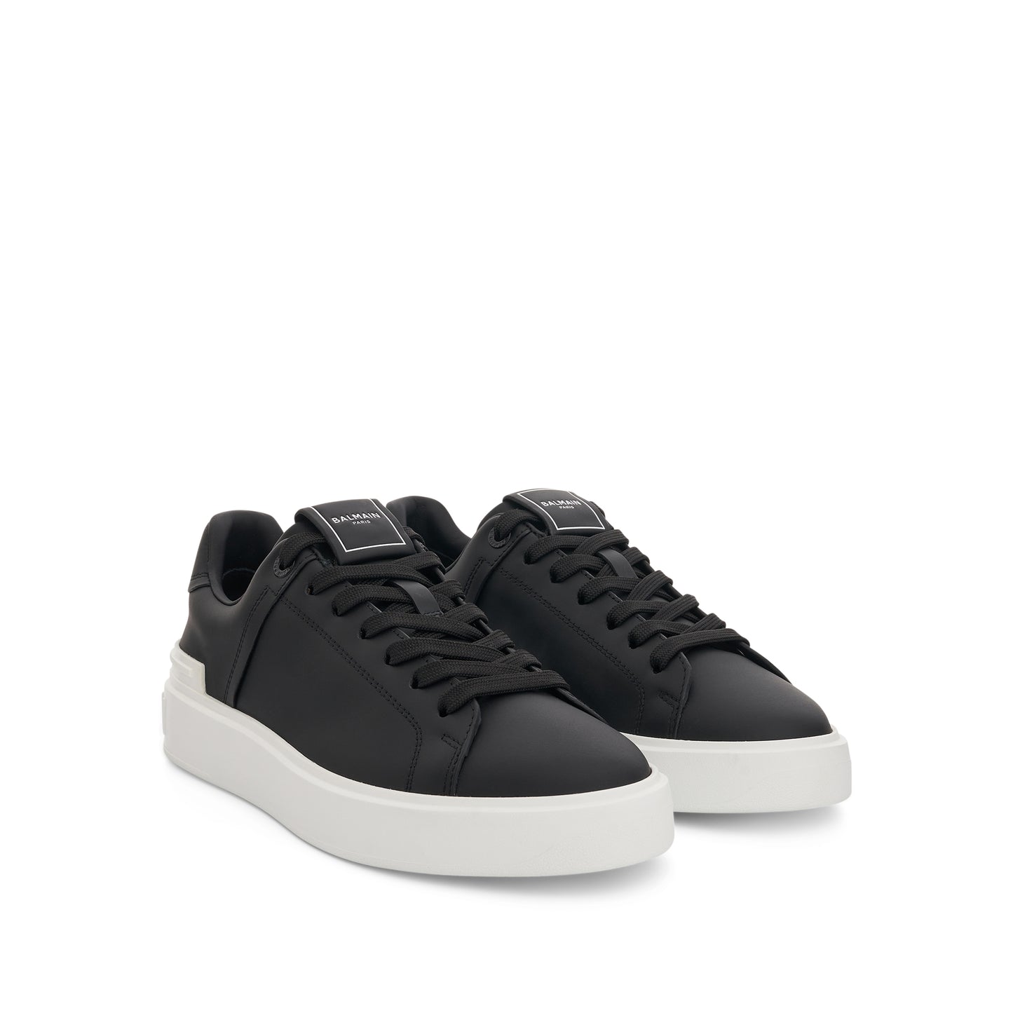 B-Court Calfskin Sneaker in Black/White