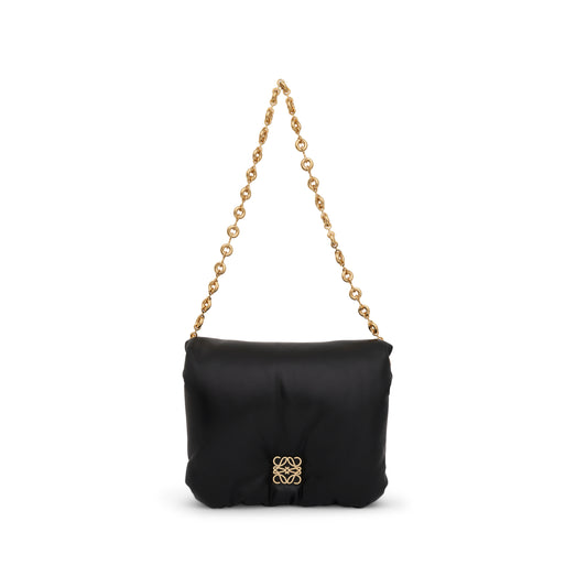 Puffer Goya Bag in Shiny Nappa Lambskin in Black