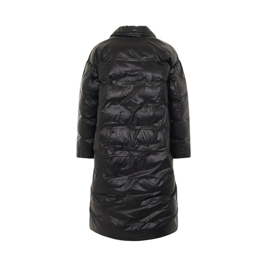 JSCM Puffer Coat in Shiny Black