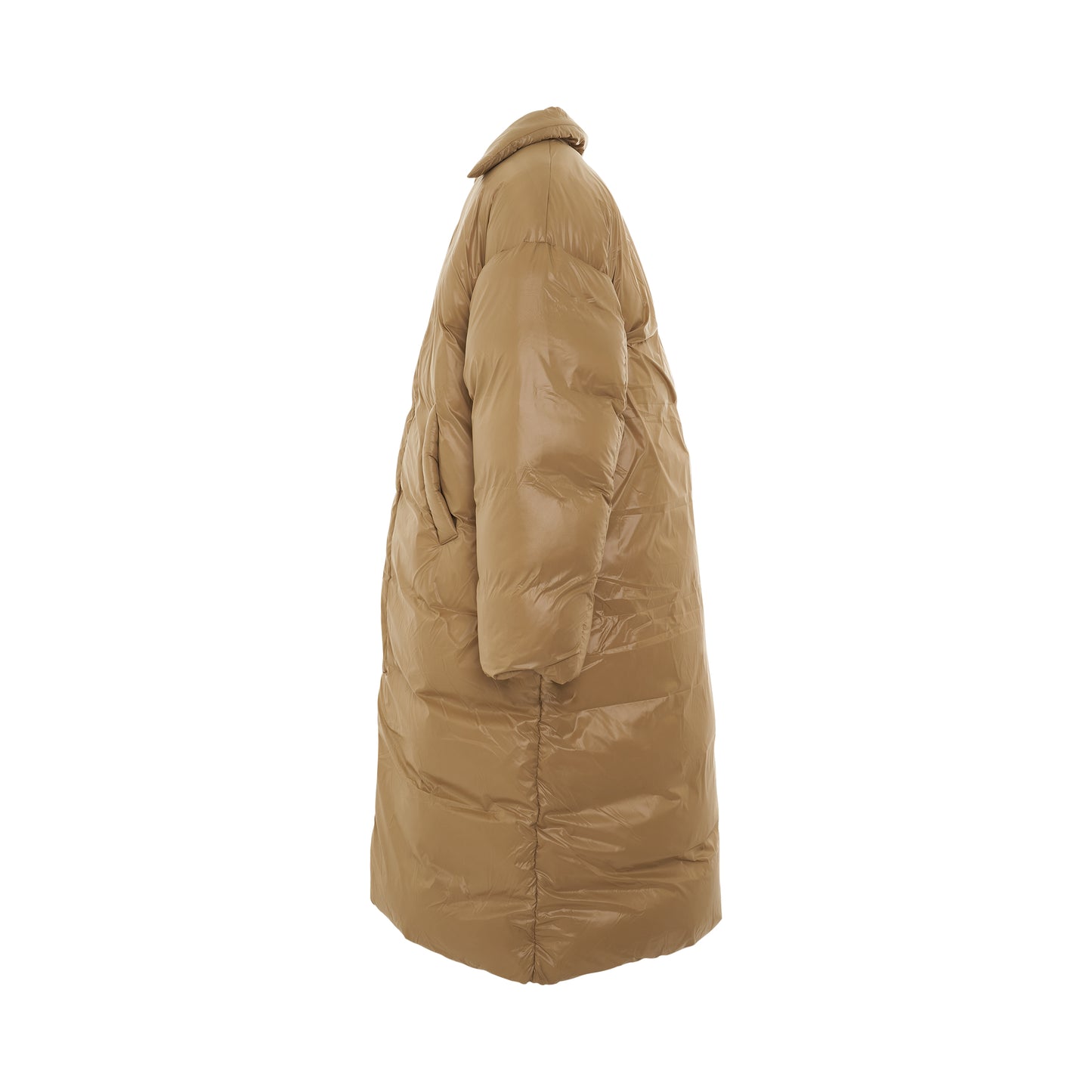 JSCM Puffer Coat in Shiny Beige