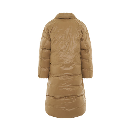 JSCM Puffer Coat in Shiny Beige