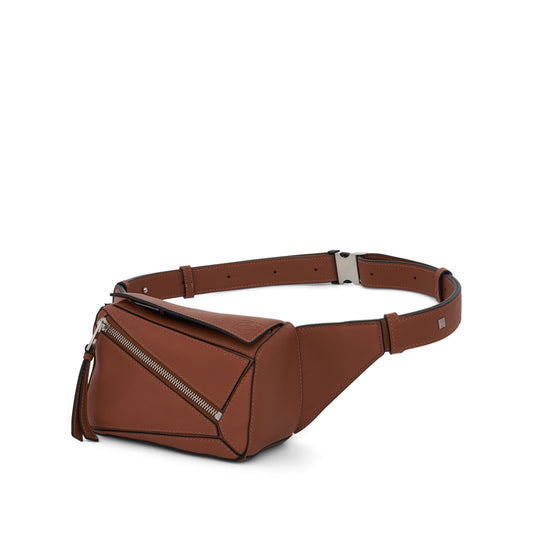 Mini Puzzle Bumbag in Classic Calfskin in Tan