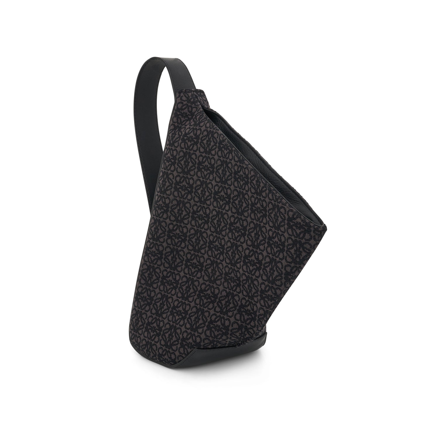 Anton Sling Anagram Jacquard and Calfskin Bag in Anthracite