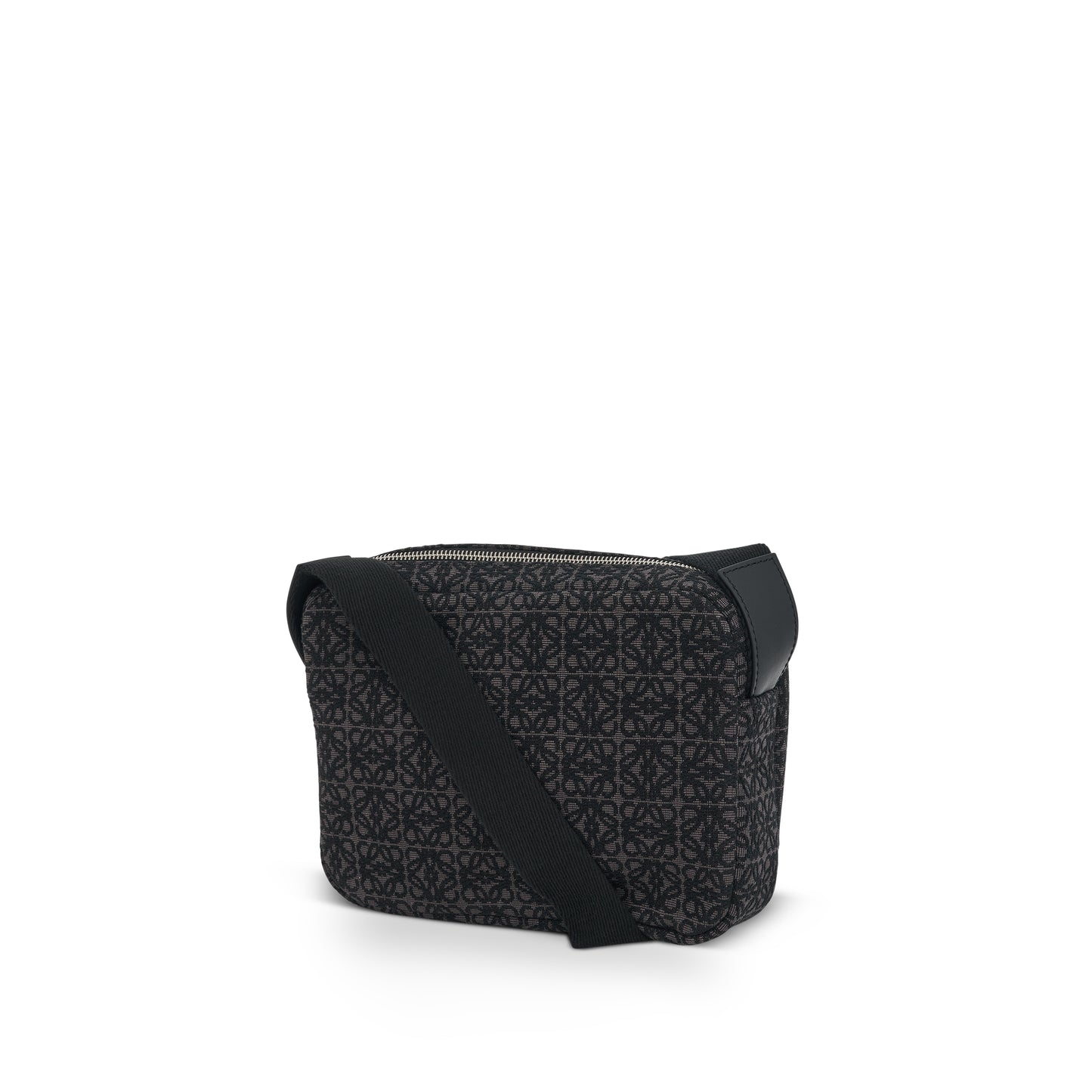 XS Military Messenger Bag in Anagram Jacquard and Calfskin in Anthracite