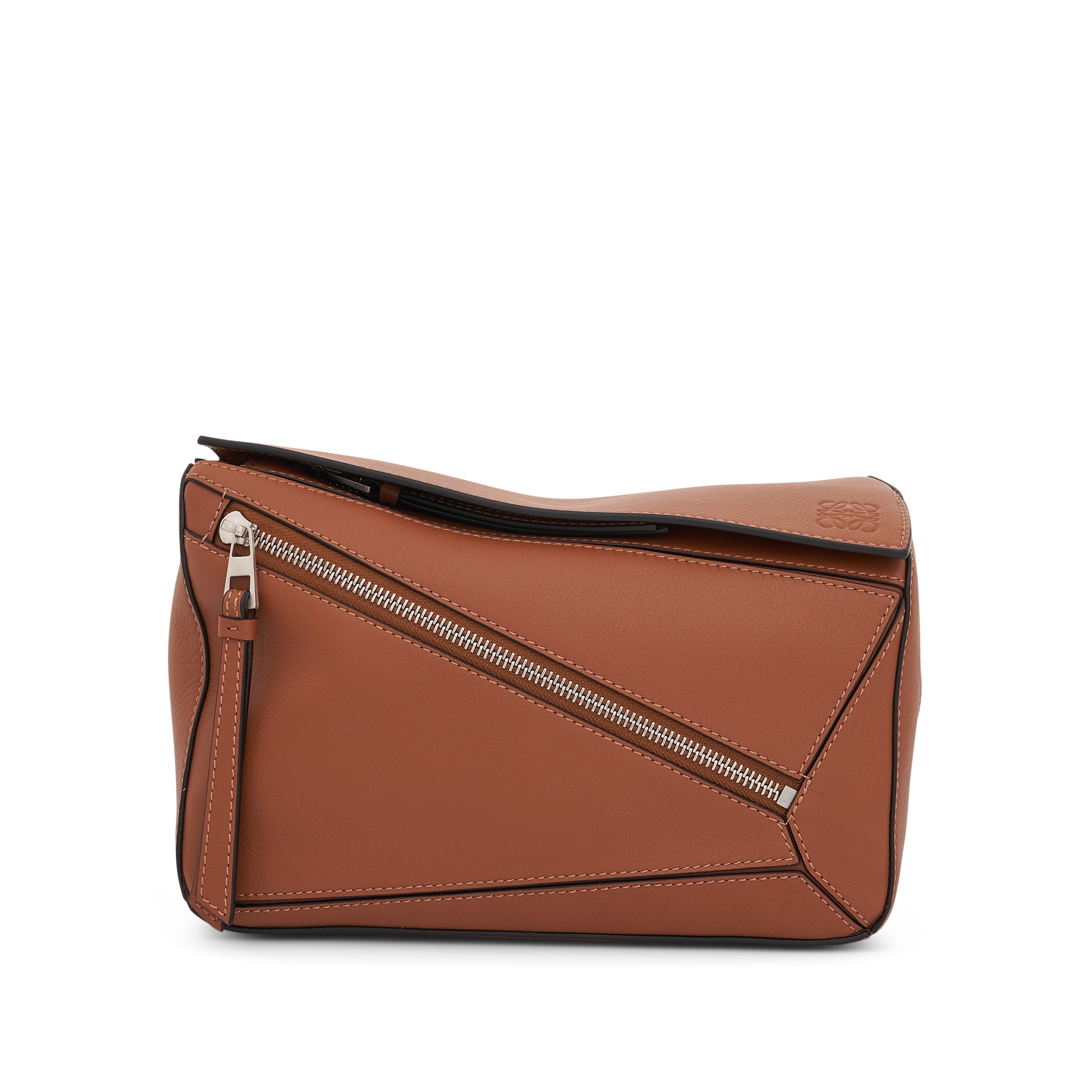 Small Puzzle Bumbag in Classic Calfskin in Tan