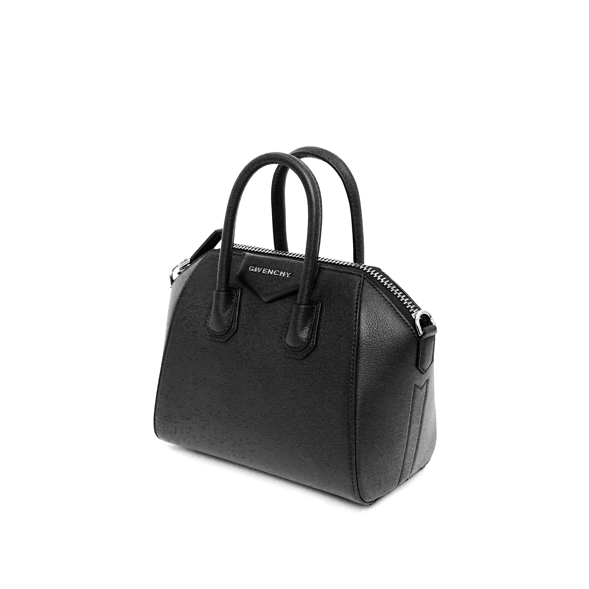 GIVENCHY Mini Antigona Bag in Grained Leather in Black – MARAIS