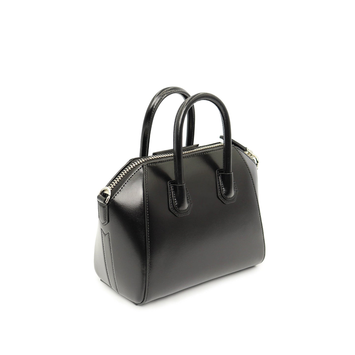 Mini Antigona Bag in Box Leather in Black