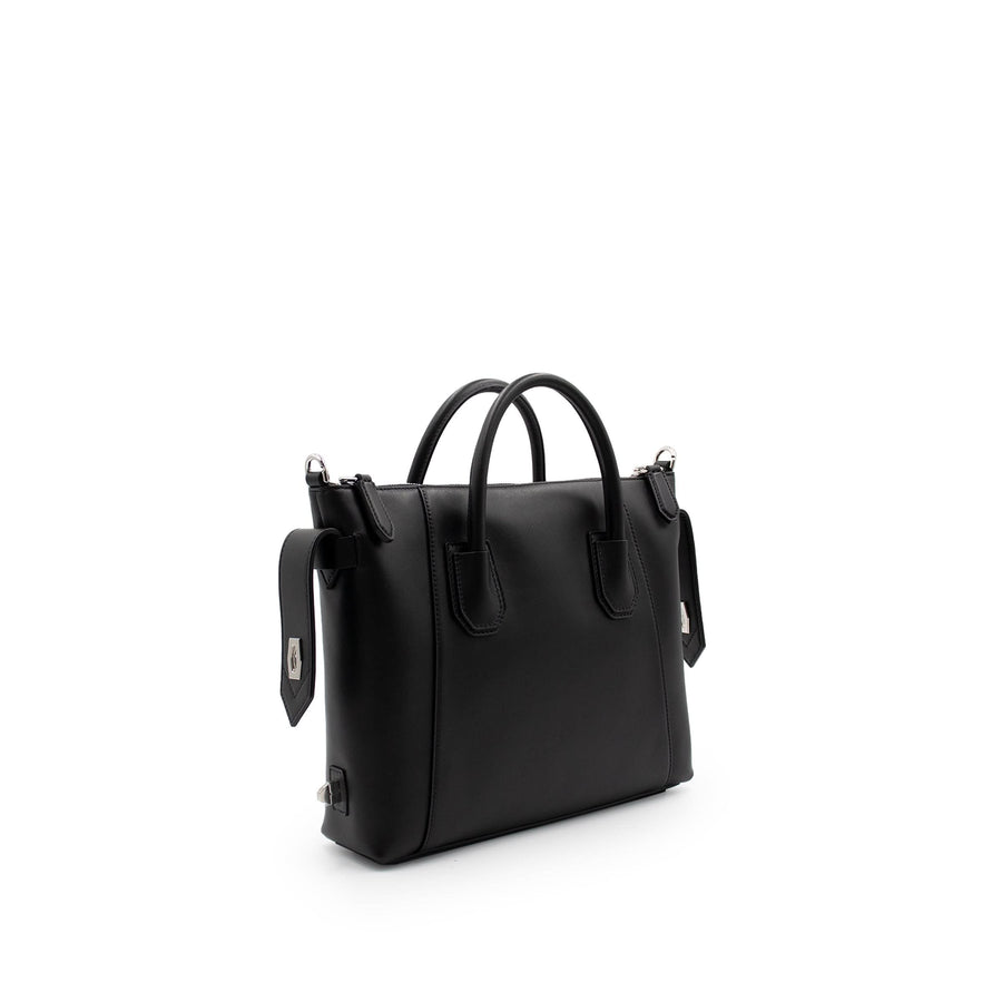 Small Antigona Soft Bag in Calf Leather in Black