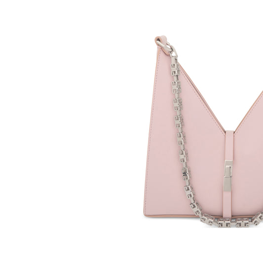 Mini Cut Out Bag in Box Leather in Light Pink