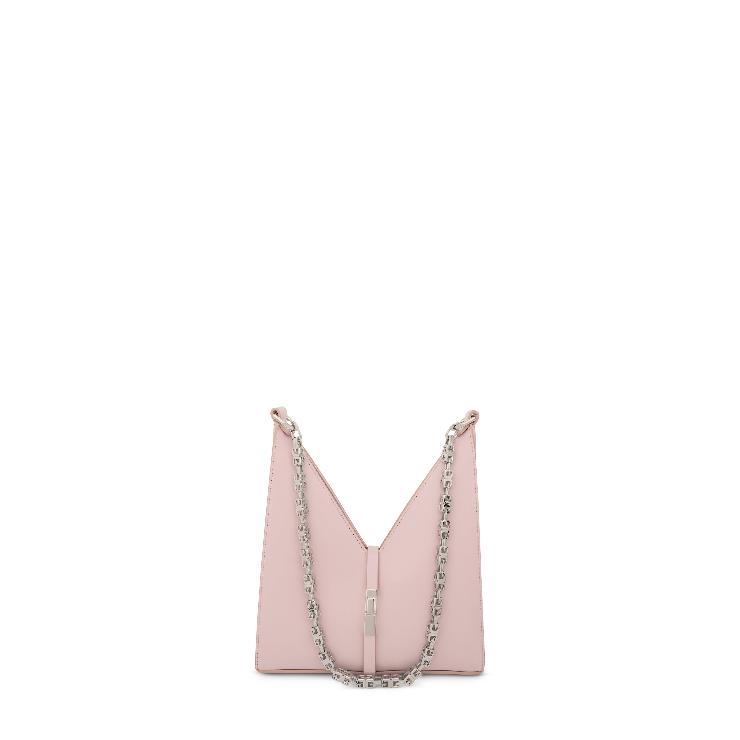 Mini Cut Out Bag in Box Leather in Light Pink