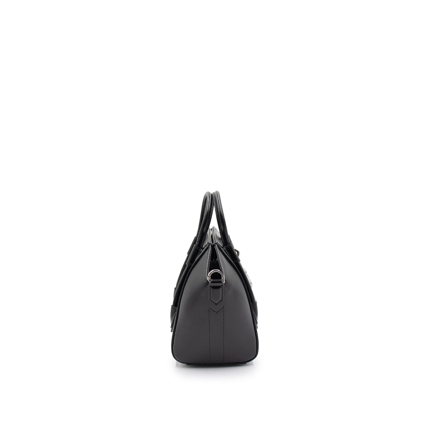Mini Antigona Lock Bag in Box Leather in Black