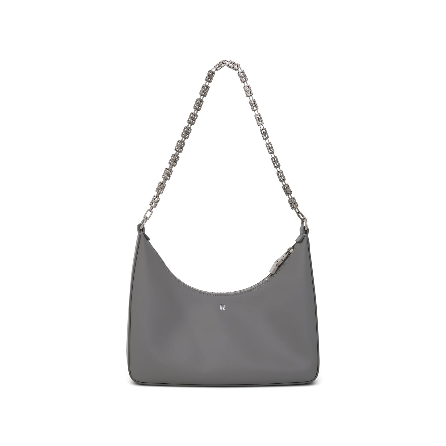 Small Moon Cut Out Bag in Calf Leather in Cloud Grey