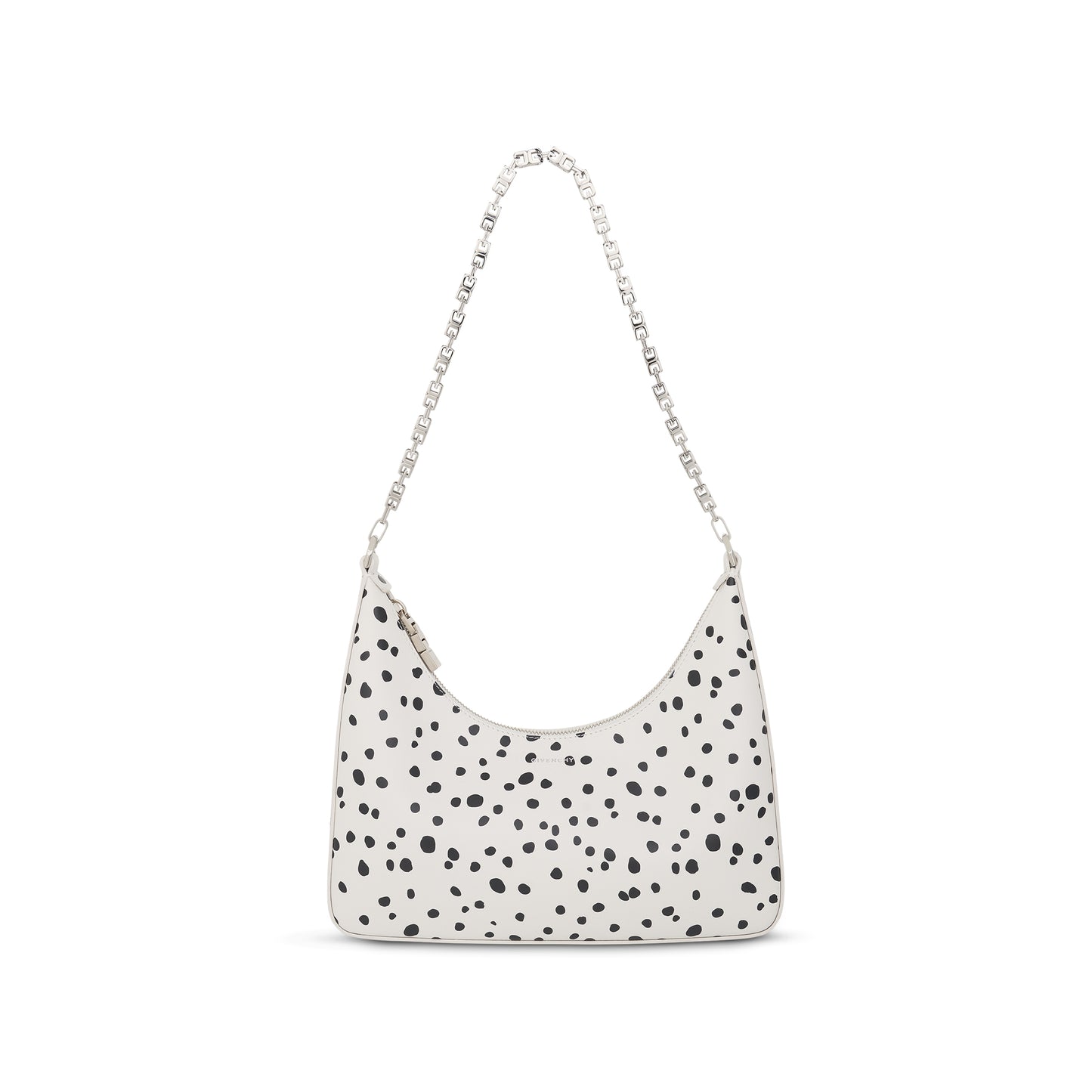 Small Moon Cut Out Bag with Dalmatian Dots in White/Black