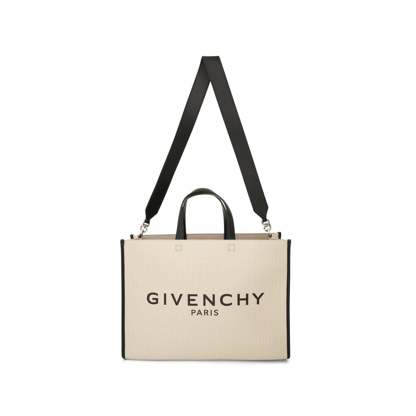 Givenchy Medium G Tote Shopping Bag In 4G Coated Canvas Black in