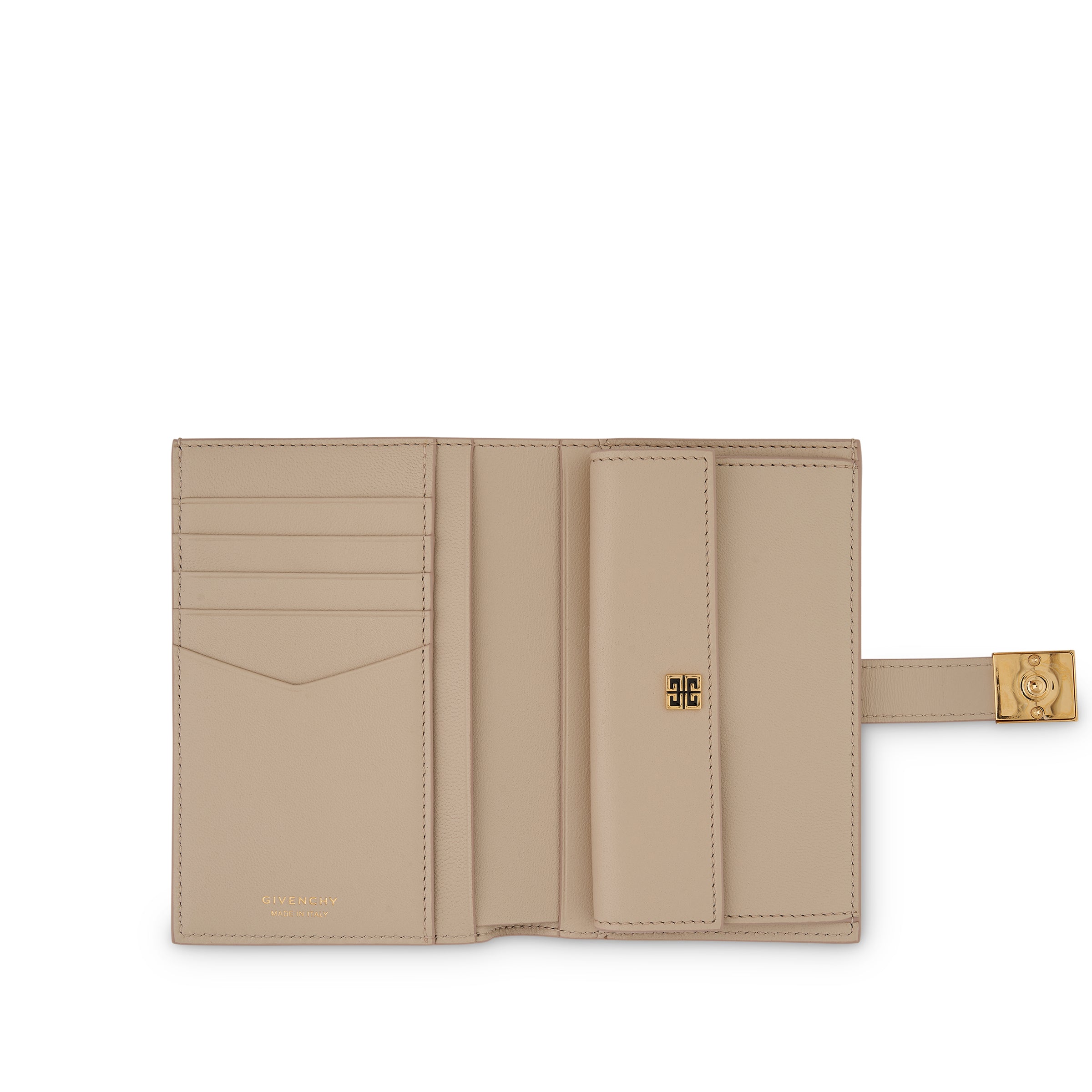 GIVENCHY Medium 4G Wallet in Grained Leather in Natural Beige – MARAIS