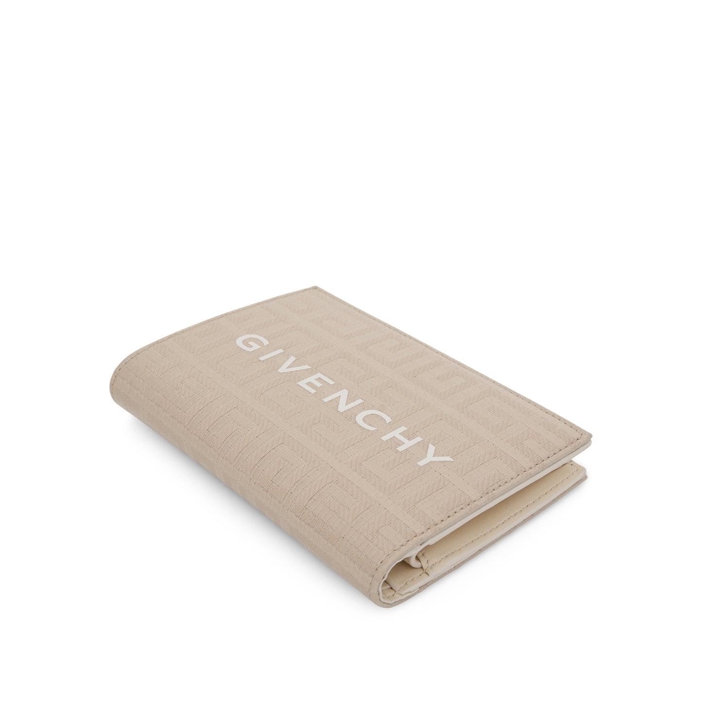 G Cut Bifold Wallet in 4G Coated Canvas in Natural Beige