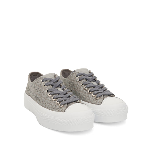 City Low Sneaker in 4G Embroidery in Storm Grey