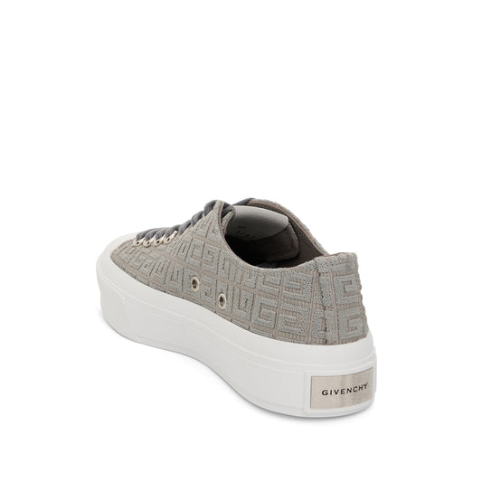 City Low Sneaker in 4G Embroidery in Storm Grey