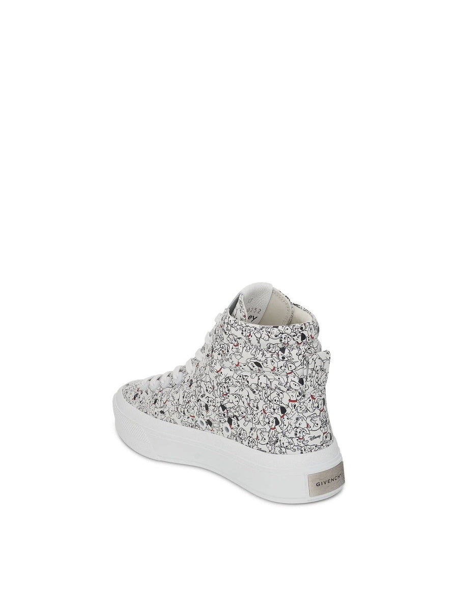 Disney 101 Dalmatians City High Sneaker in White Top View | GIVENCHY