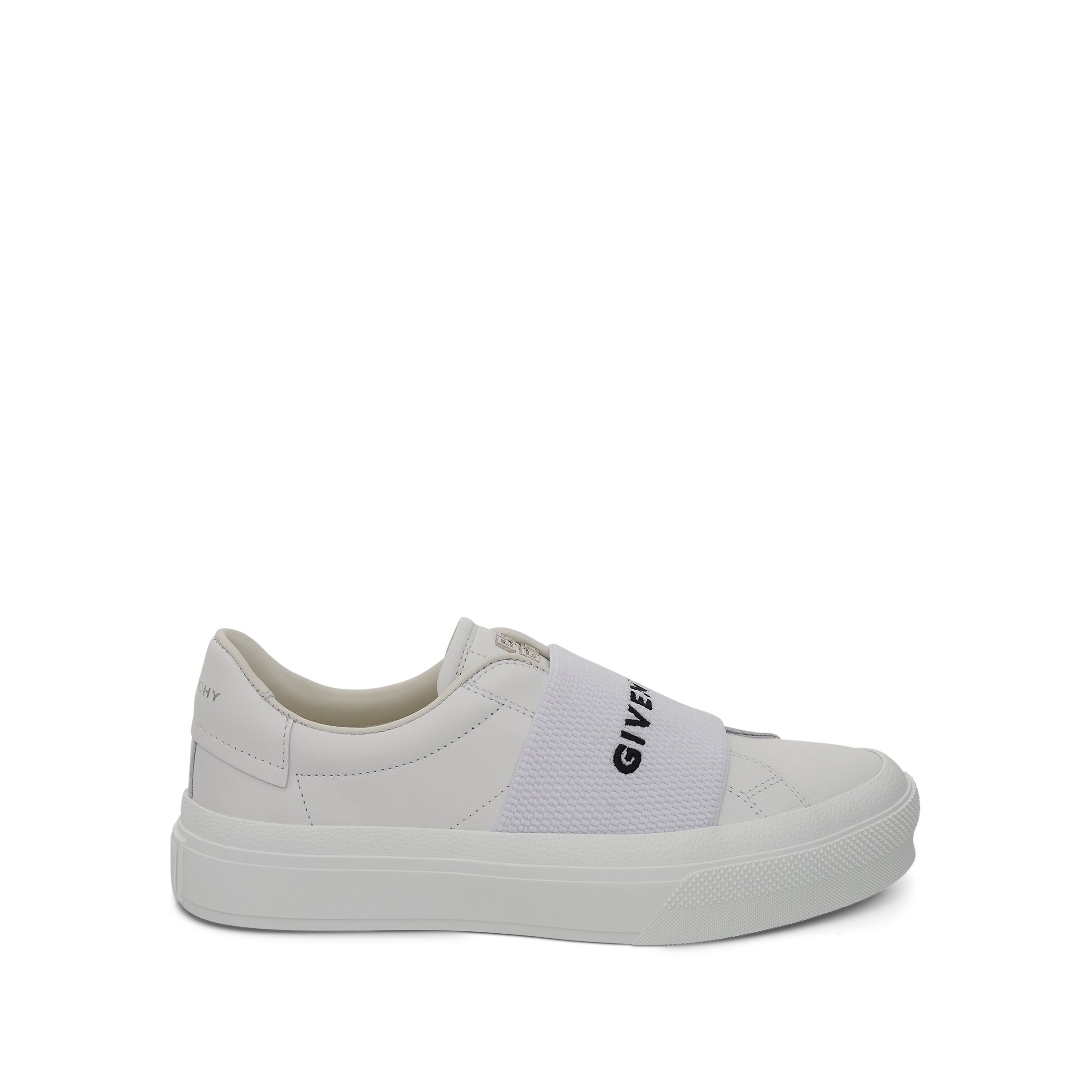 City Court Elastic Band Sneakers in White